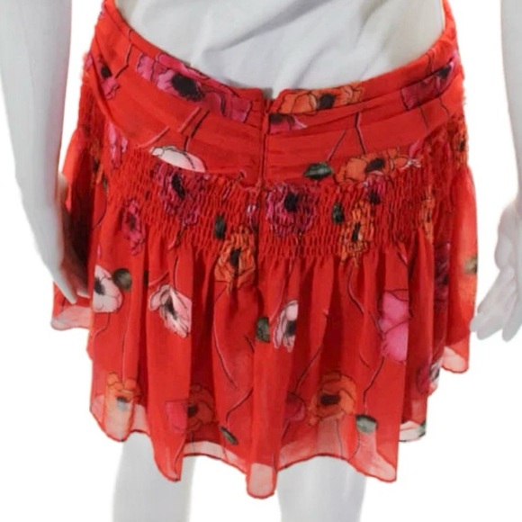 Camilla & Marc Mona Mini Skirt in Red Poppy EUC Size 6 - Picture 3 of 6